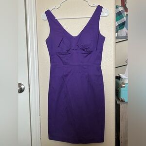 B. Darlin vibrant deep purple v neck dress